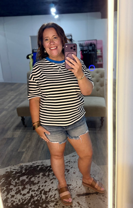 Striped Color Block Top