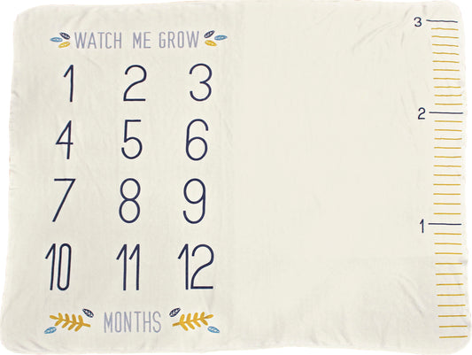 Watch Me Grow Woodland Milestone Blanket