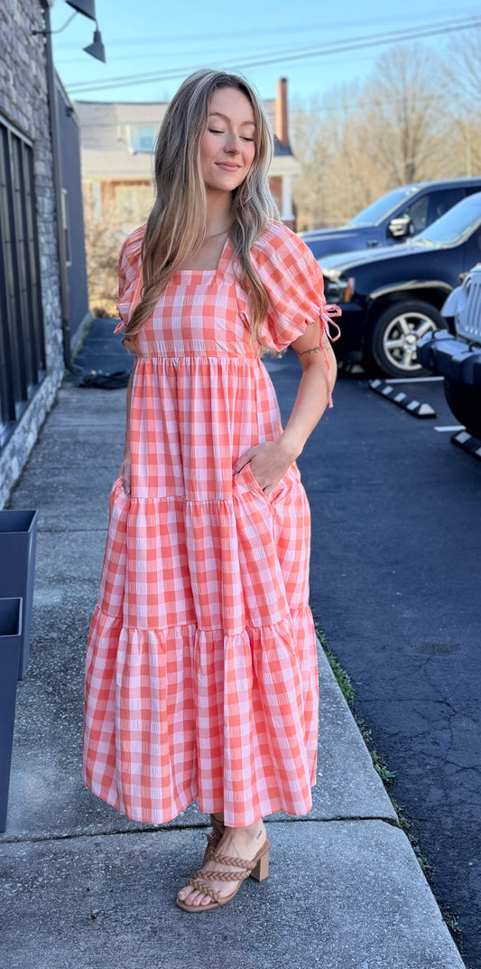 Sherbert Checkered Dress