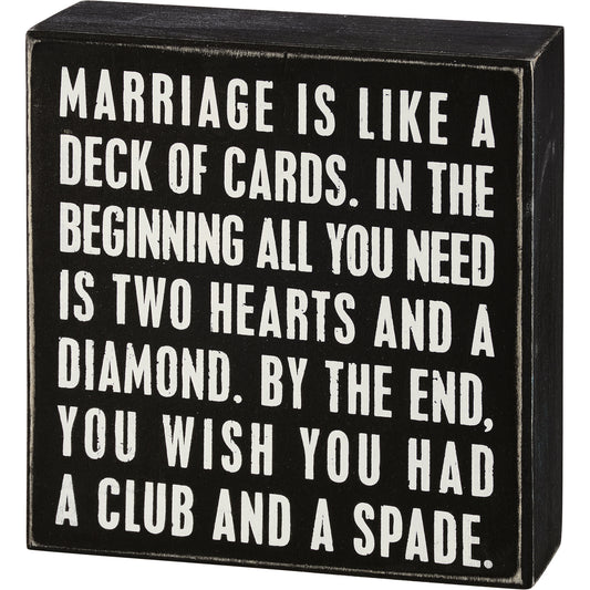 Deck of Cards Box Sign