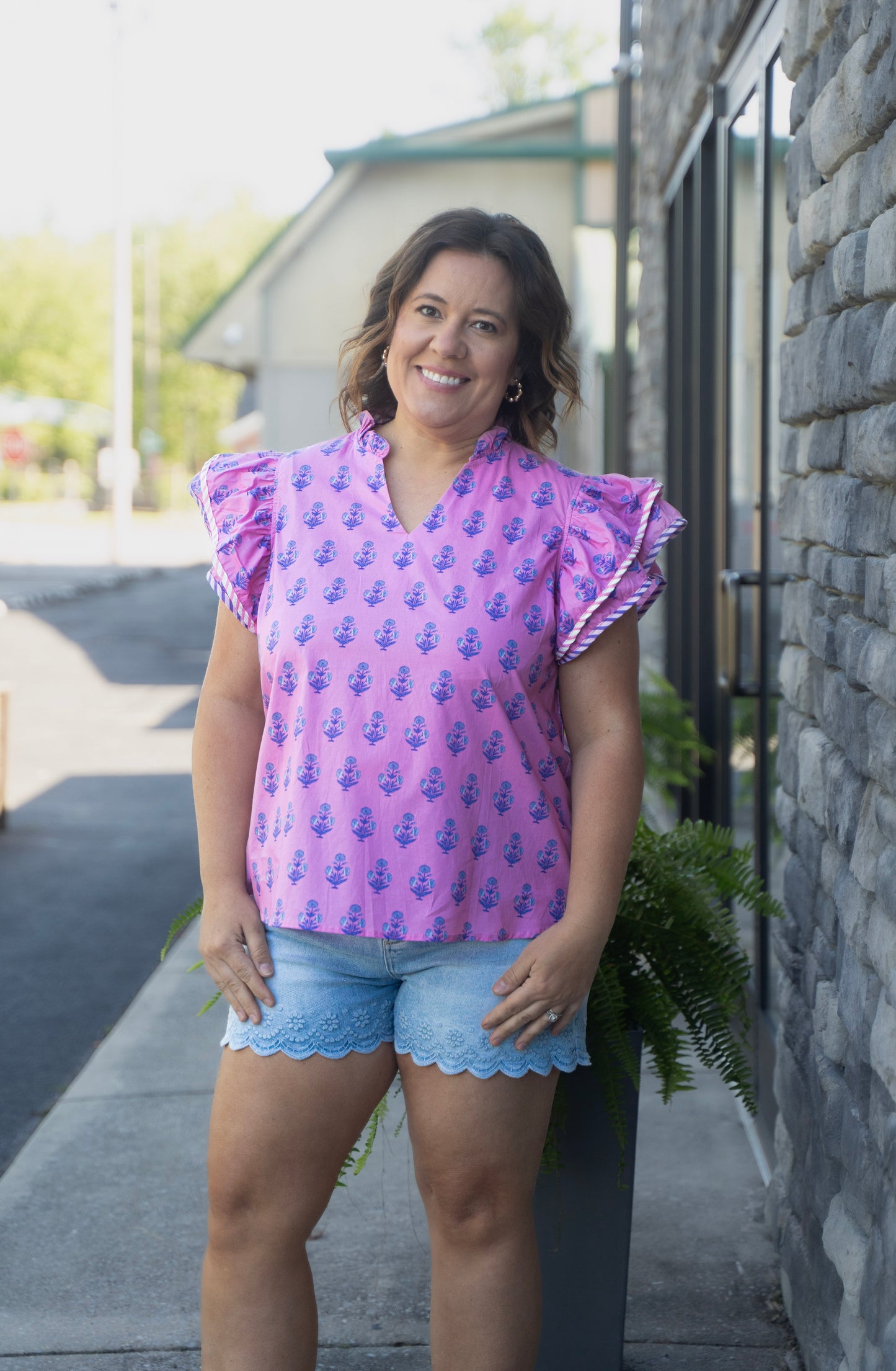 French Market Flutter Top