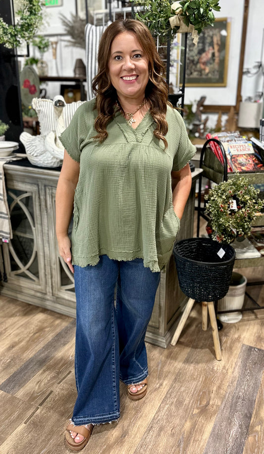 Double Guze Edged Top