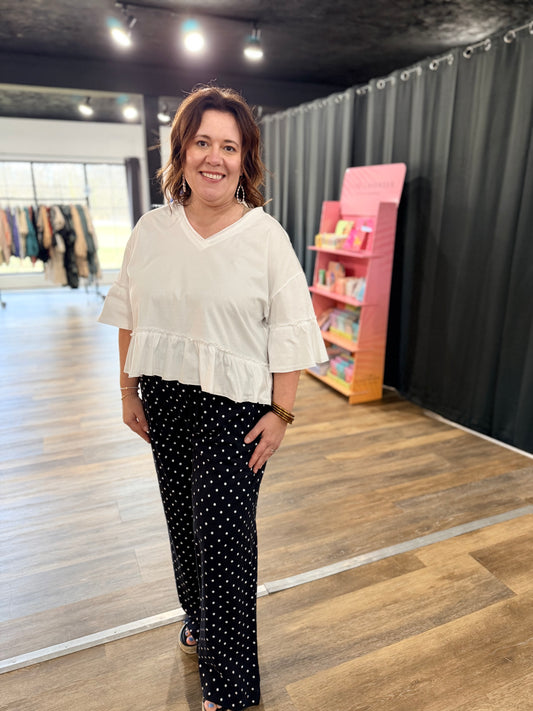 Mineral Washed Babydoll Top