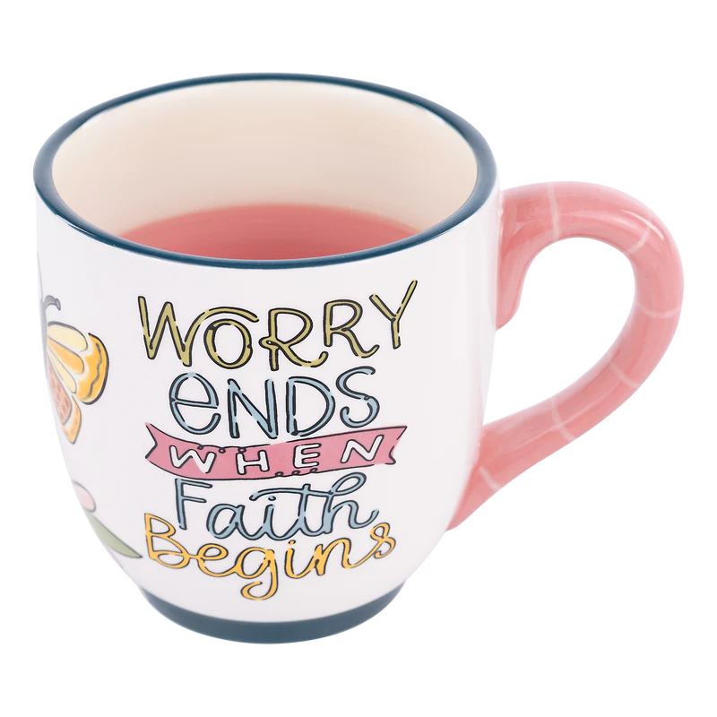 Worry Ends When Faith Begins Mug