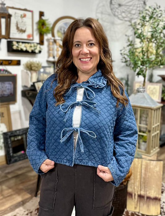 Quilted Denim Jacket