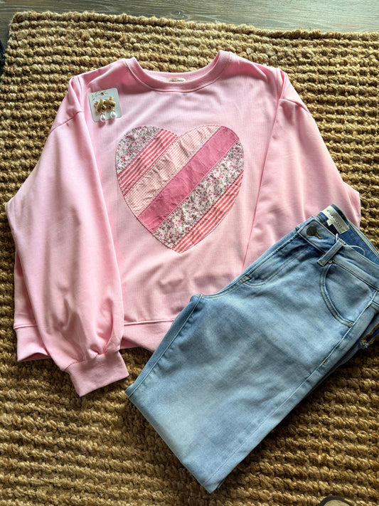 Heart Patchwork Long Sleeve