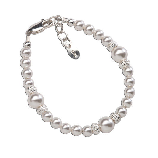 Sophia Sterling Silver & Pearl Children's Bracelet