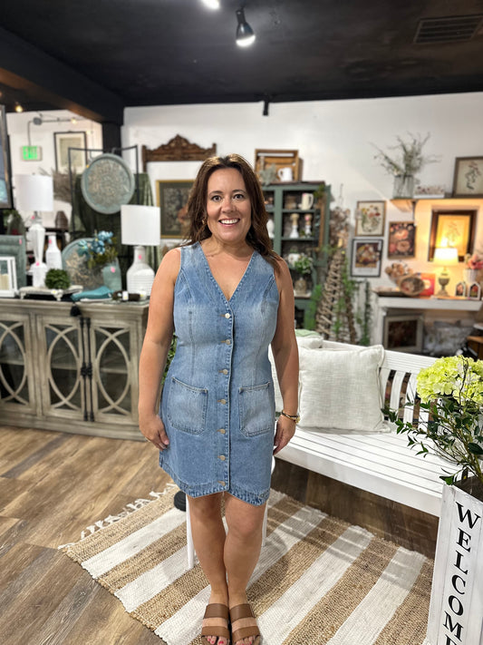 denim concert jumper dress