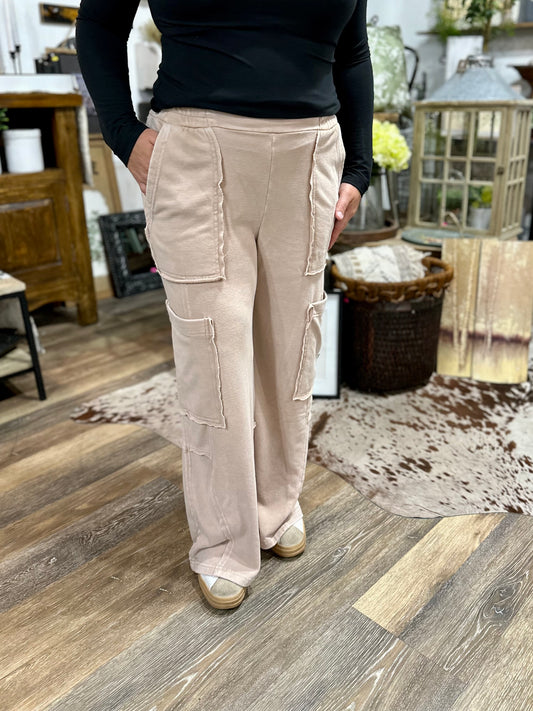 Mineral Washed Oversized Utility Pants