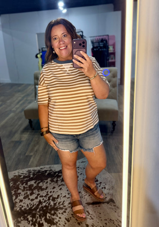 Striped Color Block Top