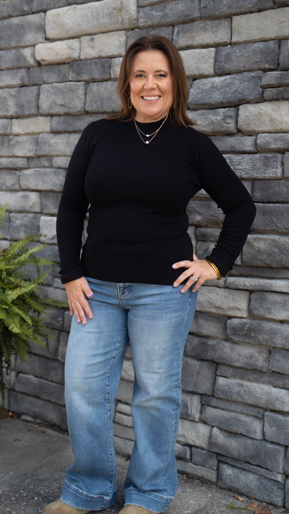 Mock Neck Layering Top