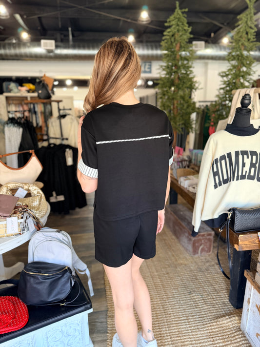Contrast Shorts Set