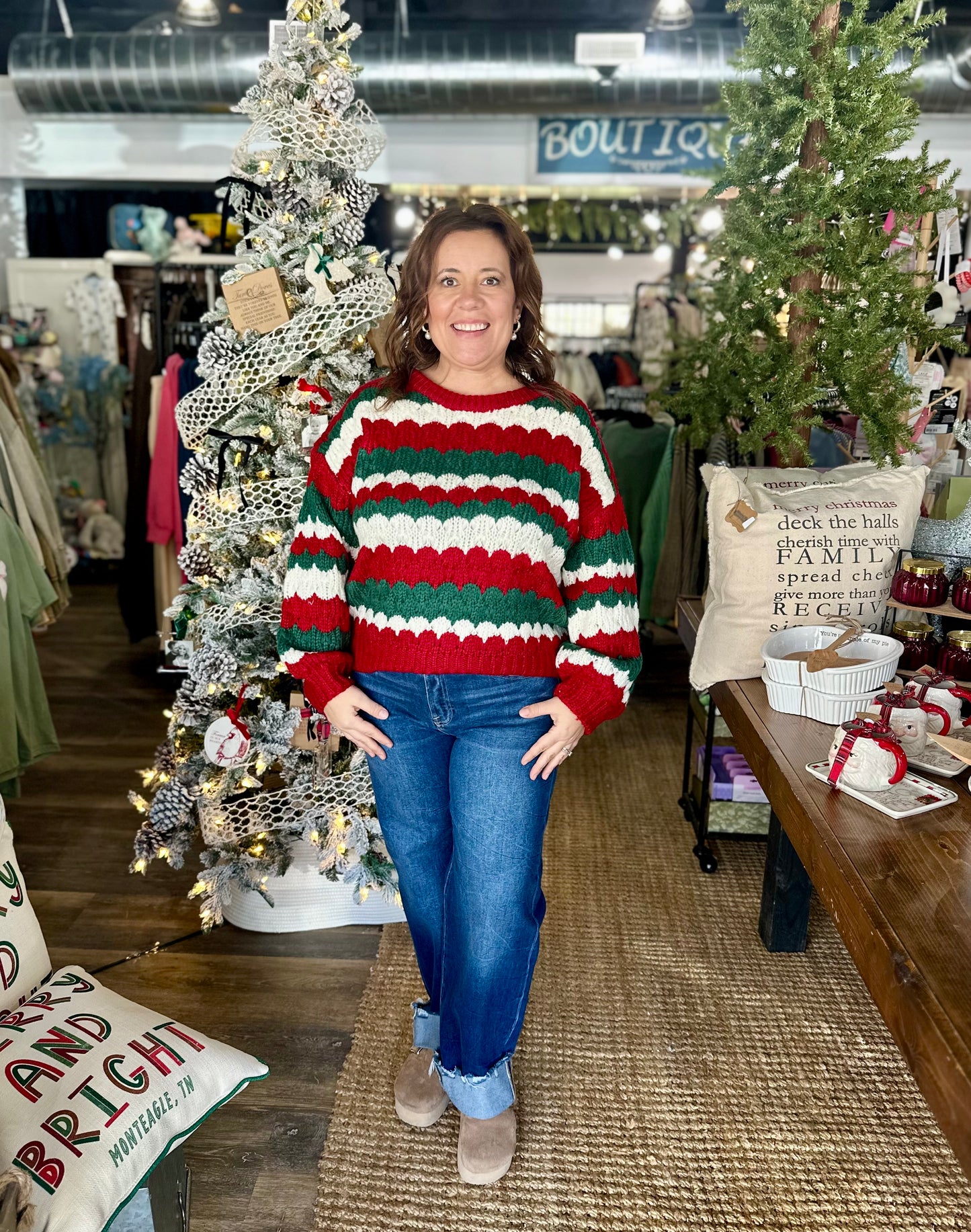 Textured Festive Sweater