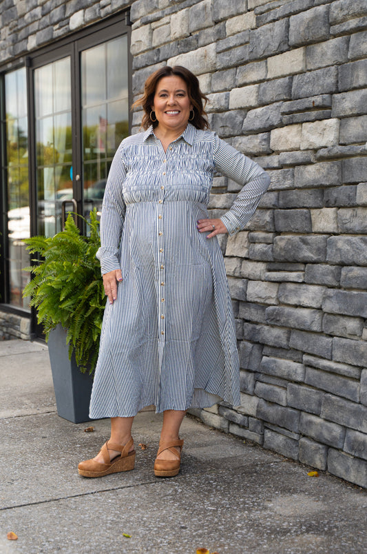 Lena Striped Dress