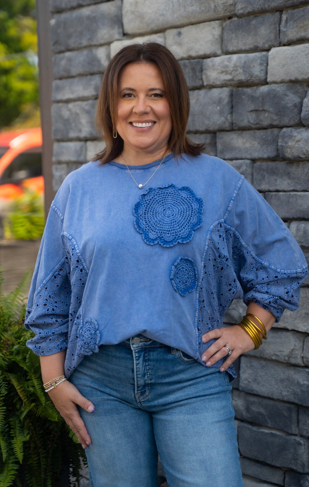 Dalyla Eyelet Top