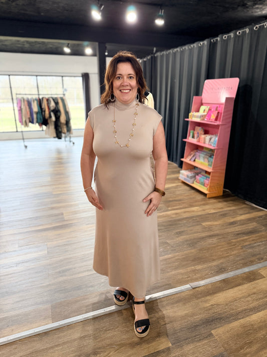 Cap Sleeve and Sleek Dress