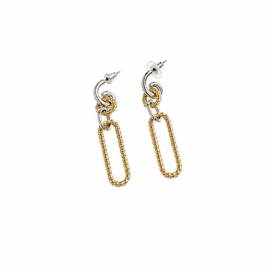 Gold & Silver Drop Earrings