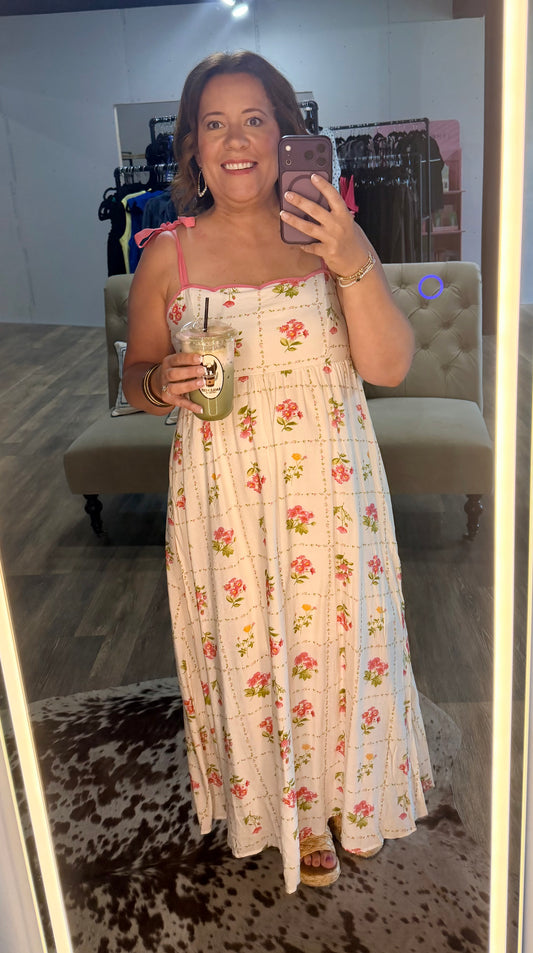 Tile Pattern Petal Dress