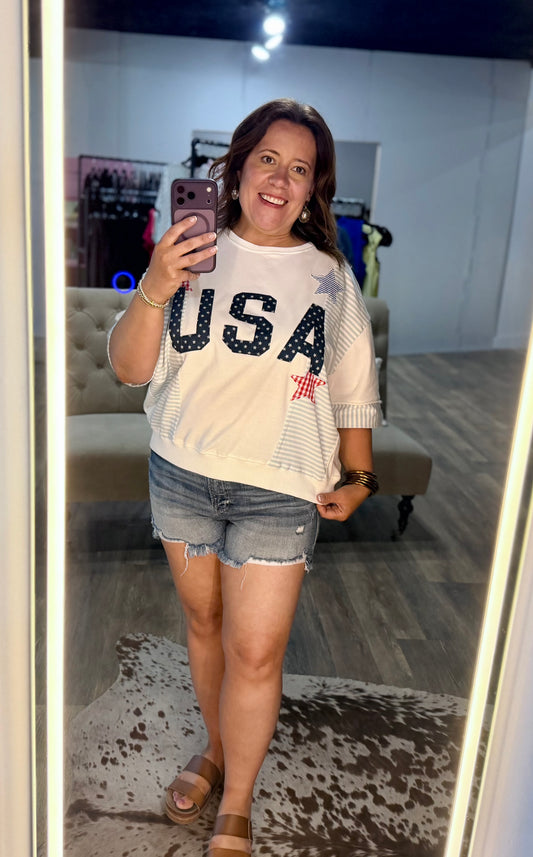 USA Patchwork Top