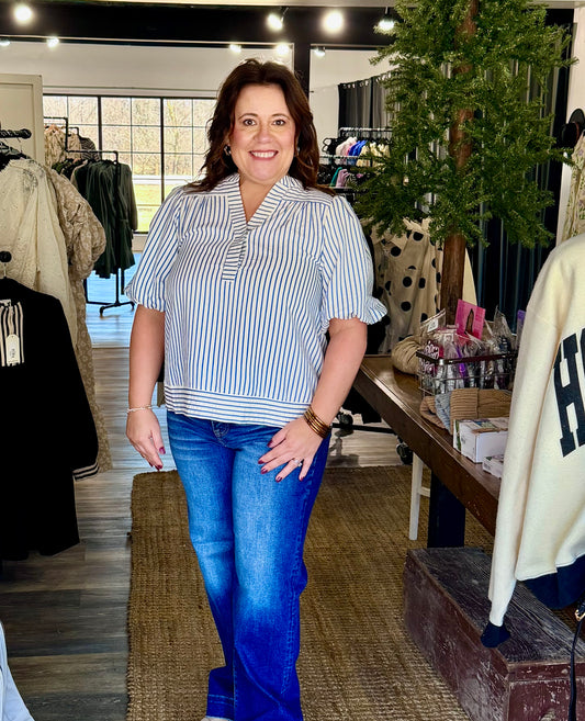 Bubble Sleeve Vertical Top