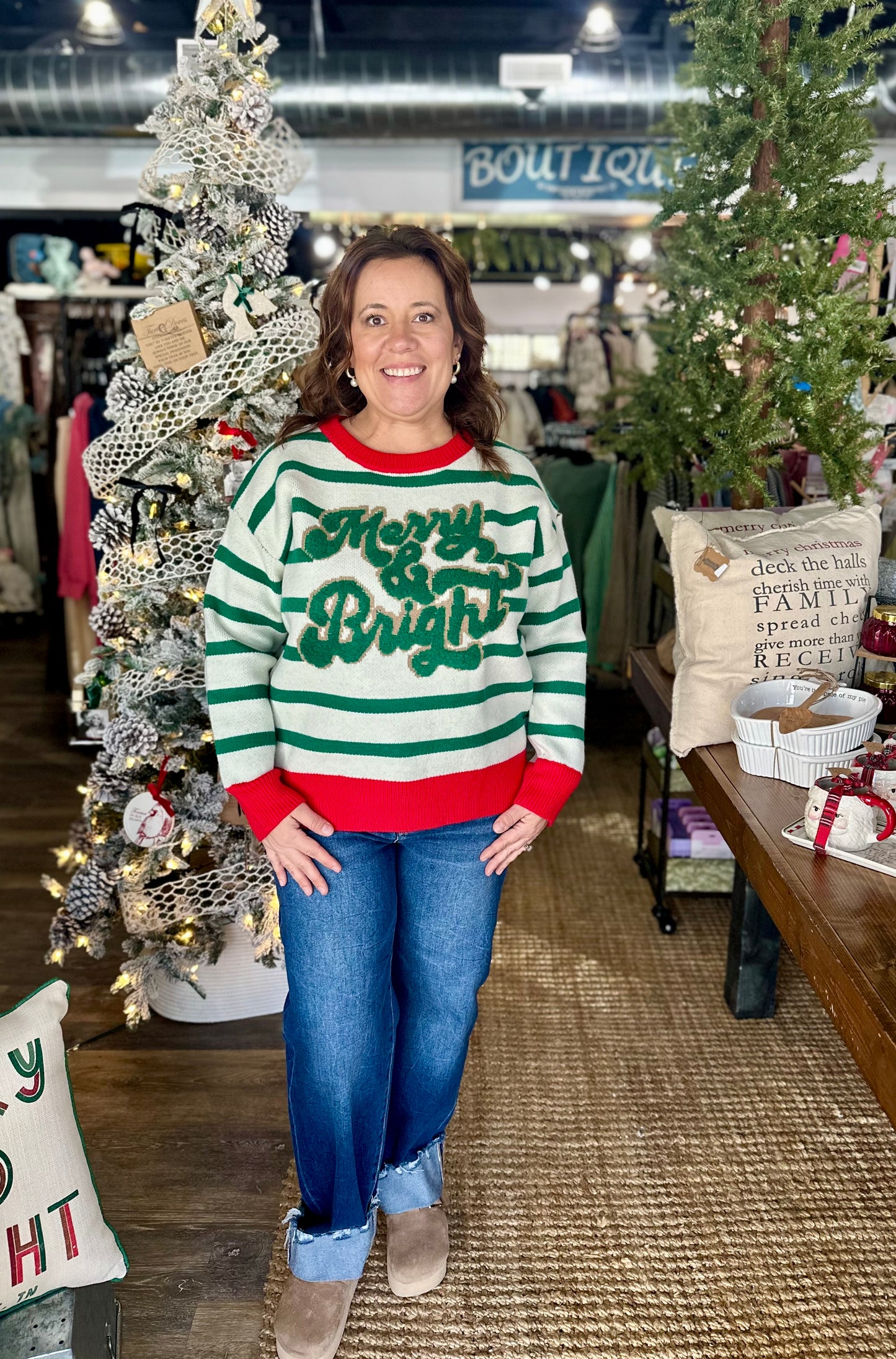 Merry & Bright Stripe Sweater