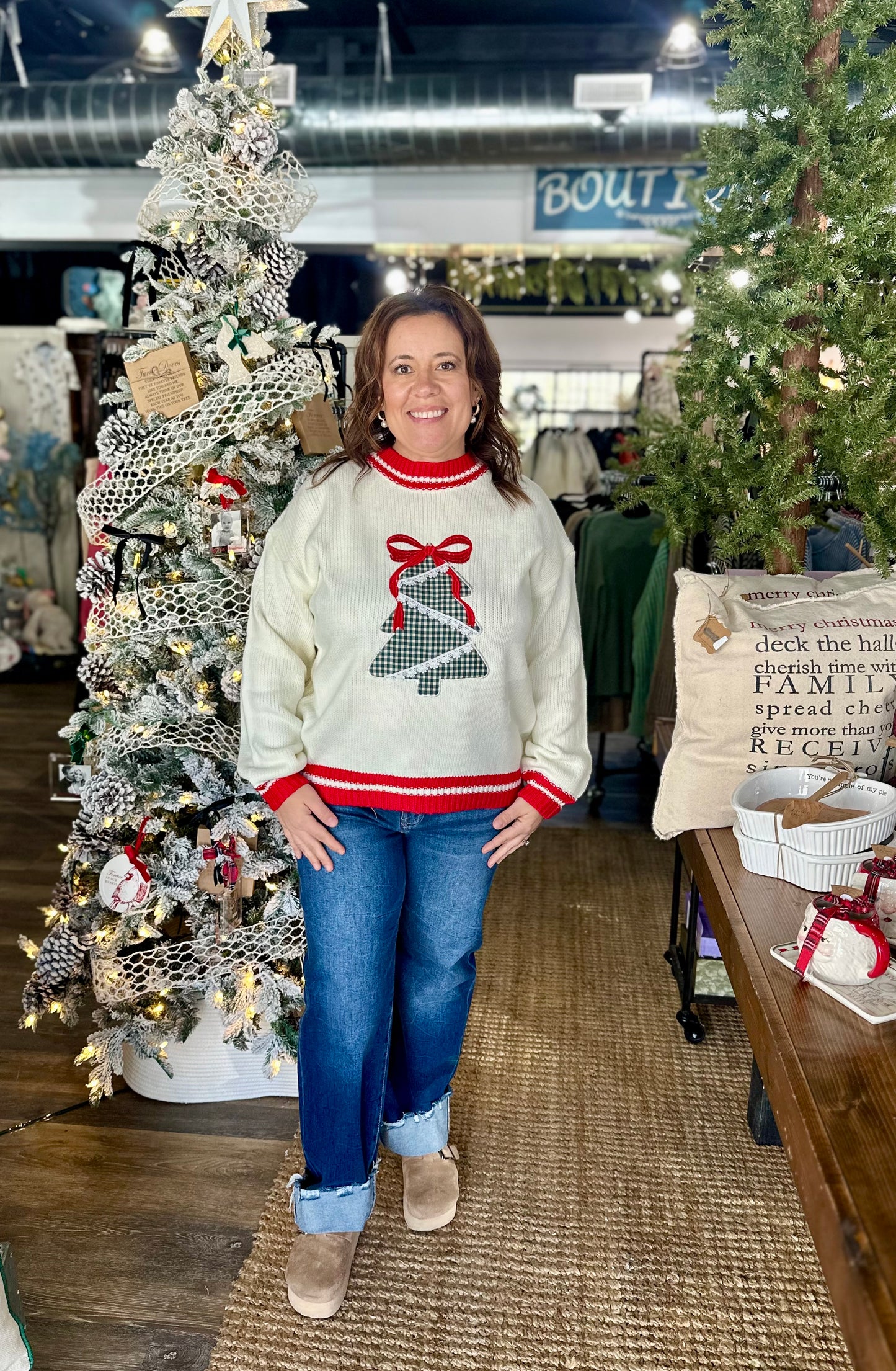 Christmas Tree Patchwork Sweater