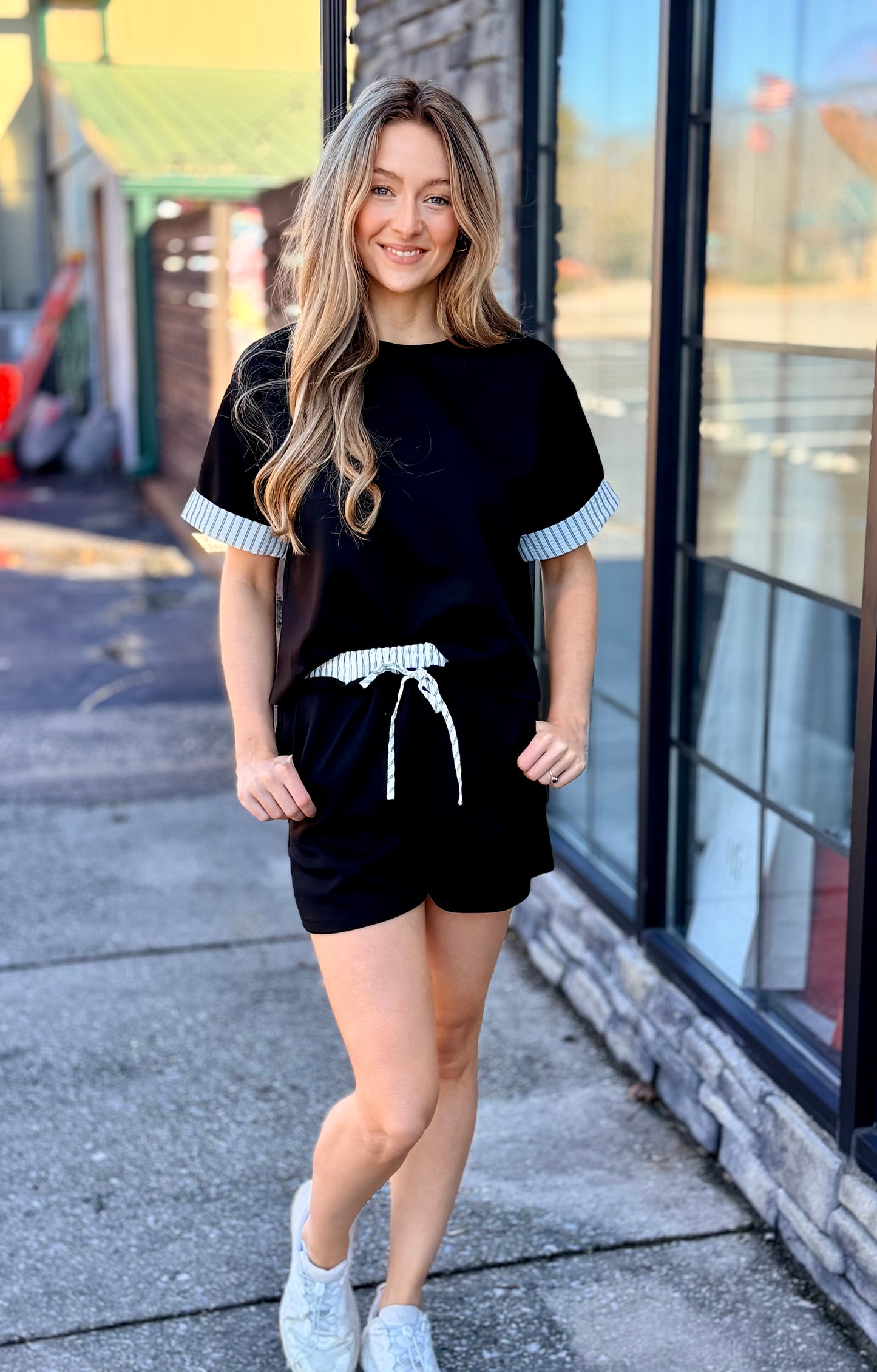 Contrast Shorts Set