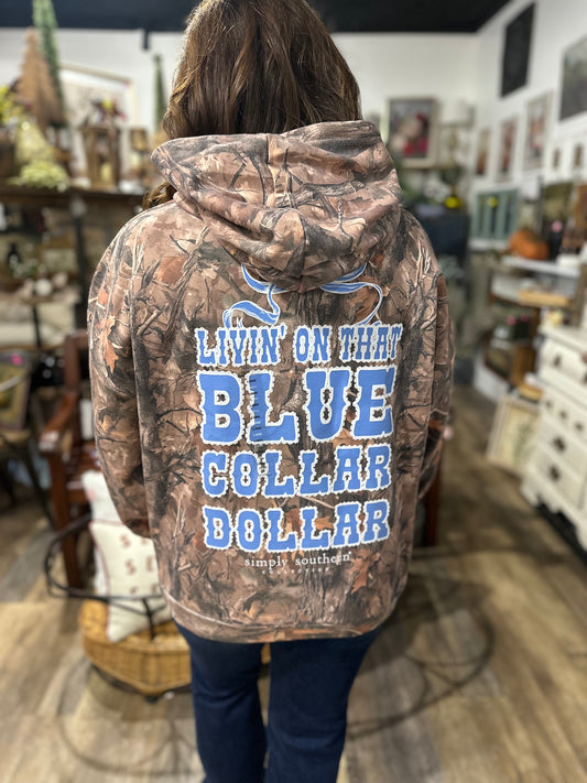 Blue Collar Dollar Camo Hoodie