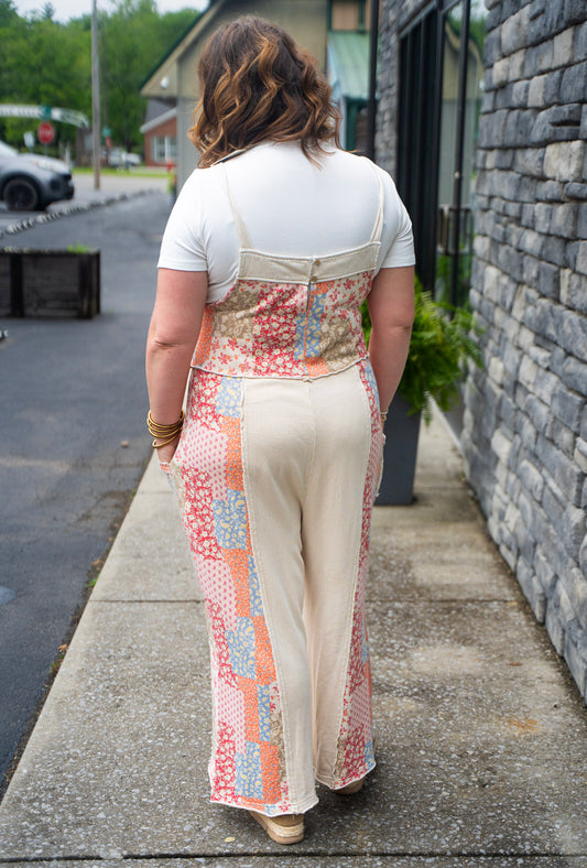 Patchwork Printed Jumpsuit