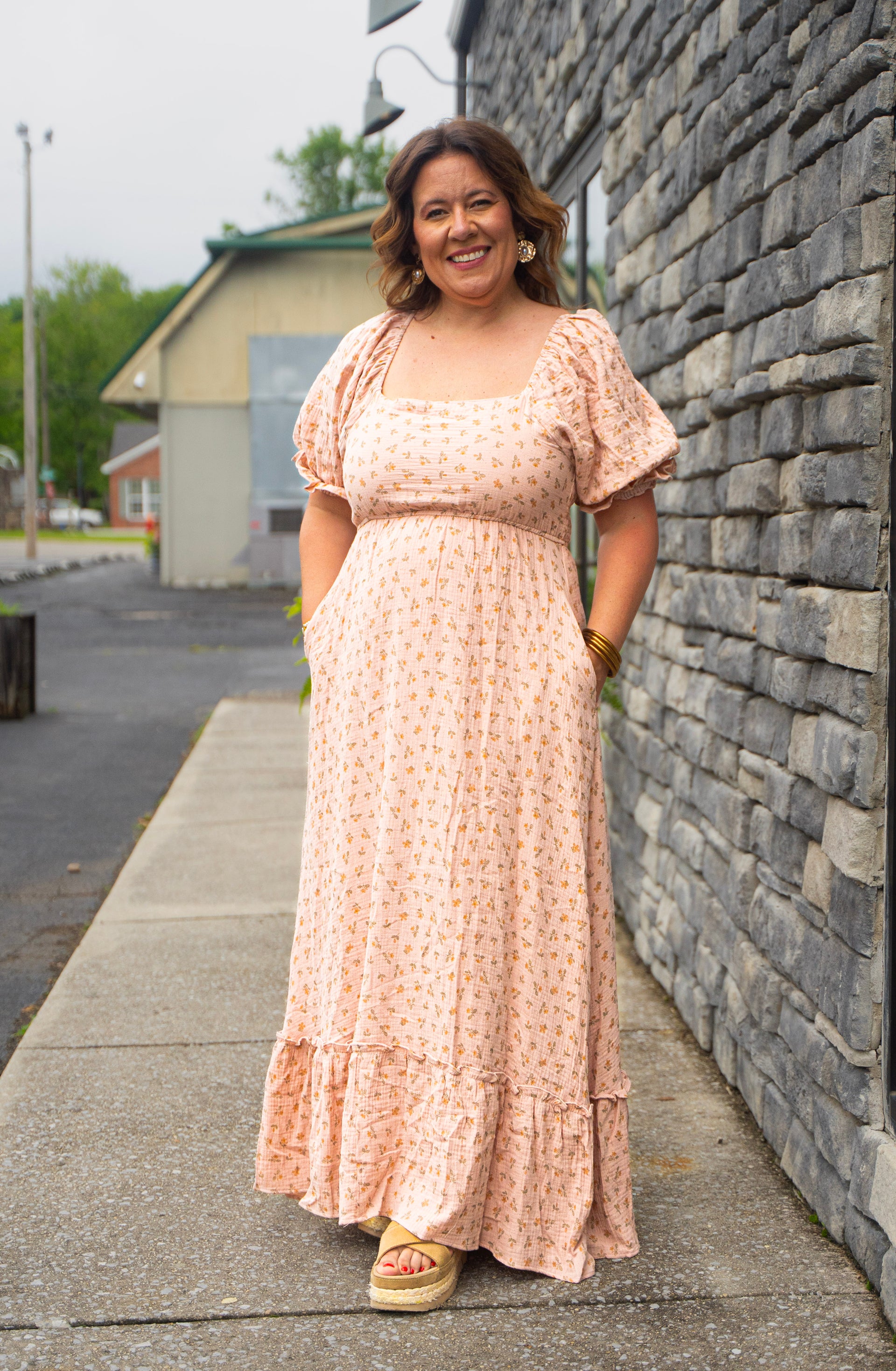 Floral Mauve Maxi Dress – The Whimsy Willow Co