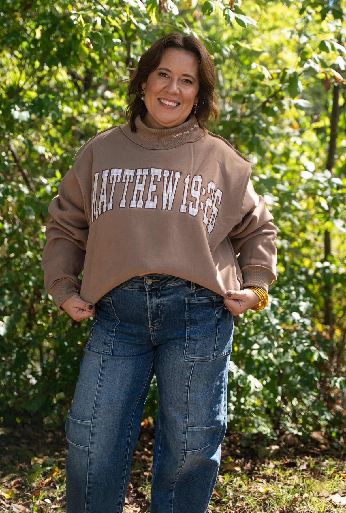 Matthew 19:26 Mockneck Sweatshirt