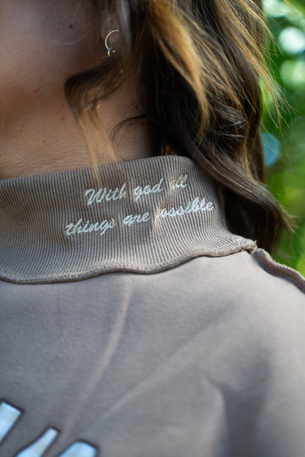 Matthew 19:26 Mockneck Sweatshirt
