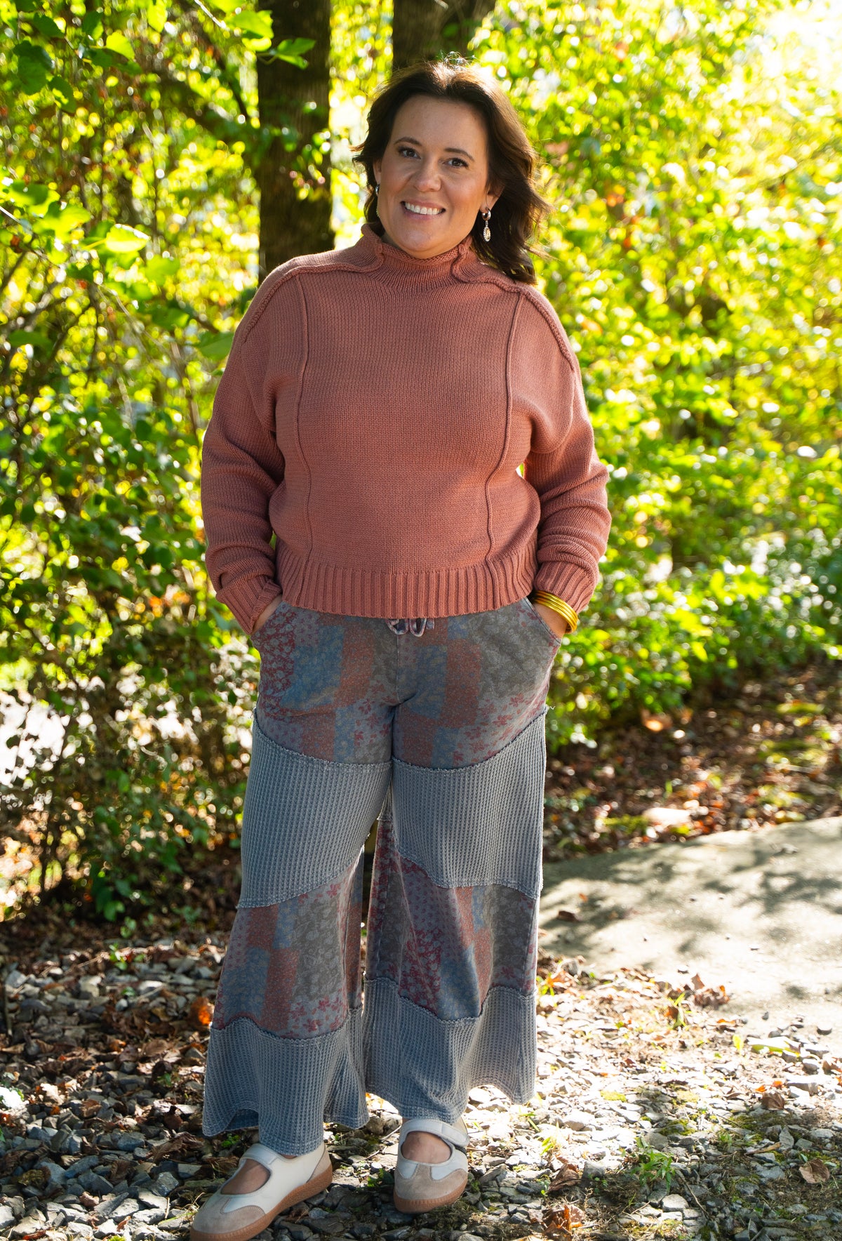Terry Patchwork Pants