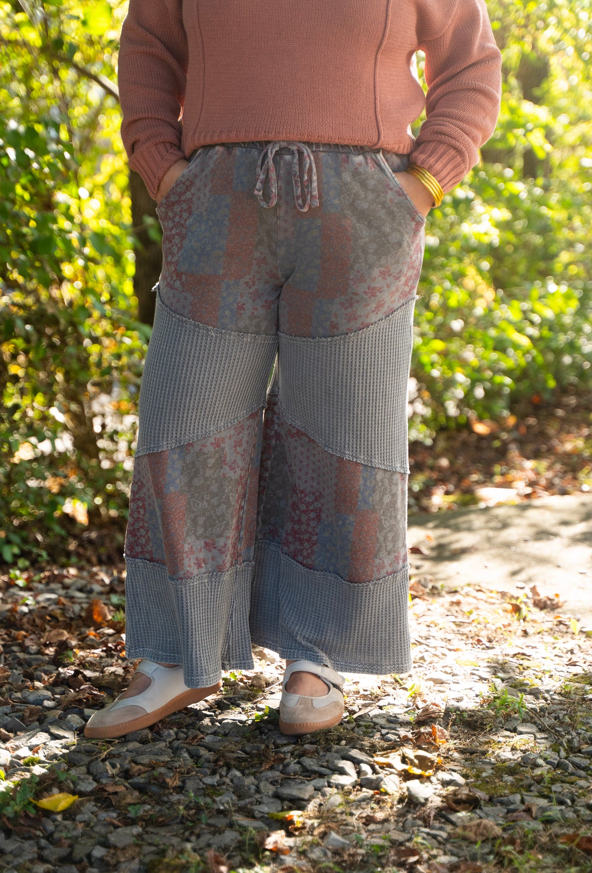 Terry Patchwork Pants