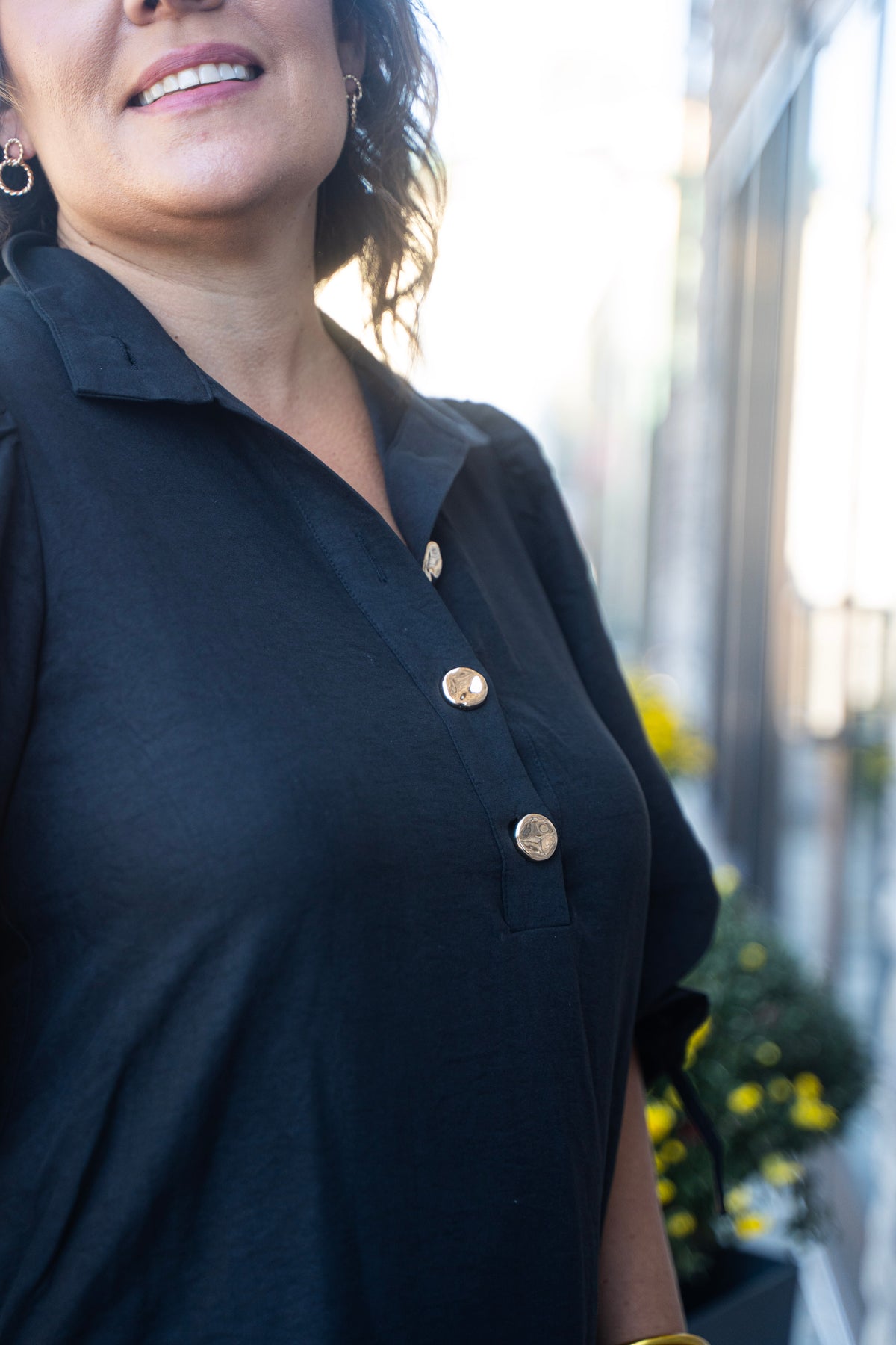 Sophisticate in Black Dress