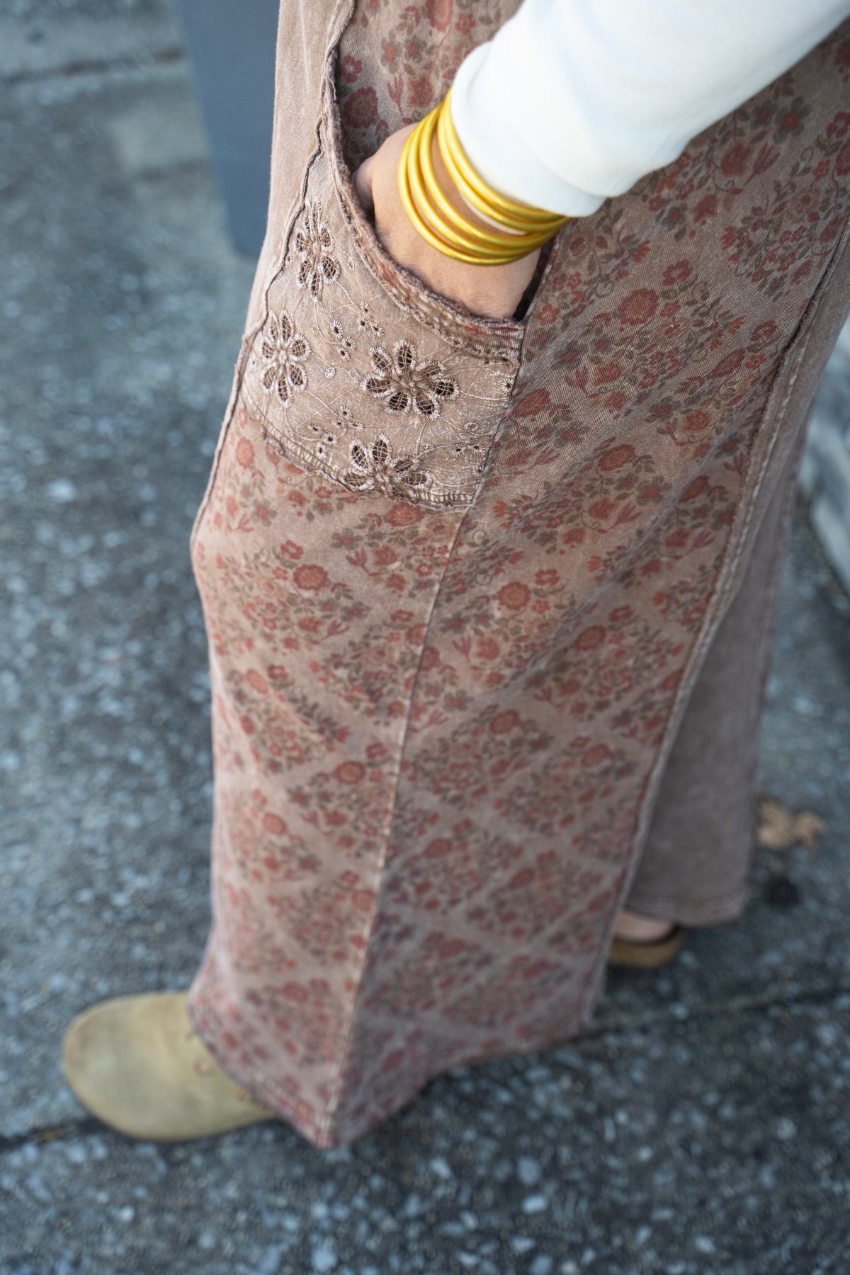 Patchwork Terry Overalls