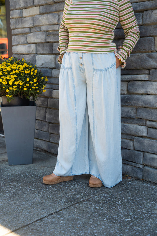 Just Fly Away Chambray Pants