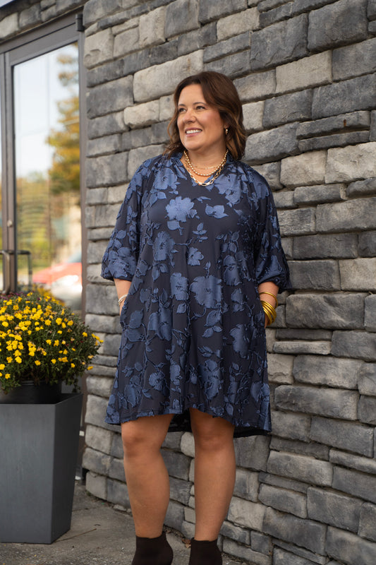 Midnight Velvet Babydoll Dress