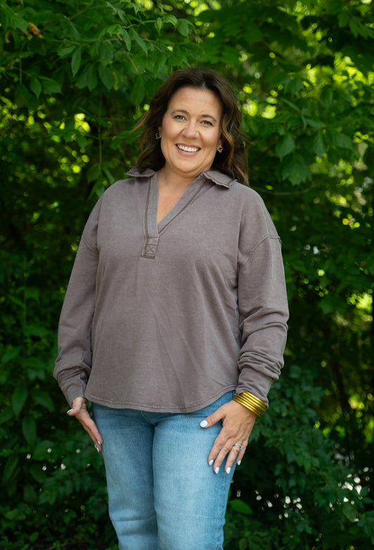 mineral wash, polo, long sleeve, transition