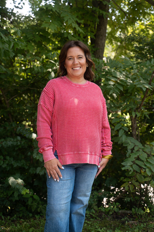 thermal, long sleeve, transition, red