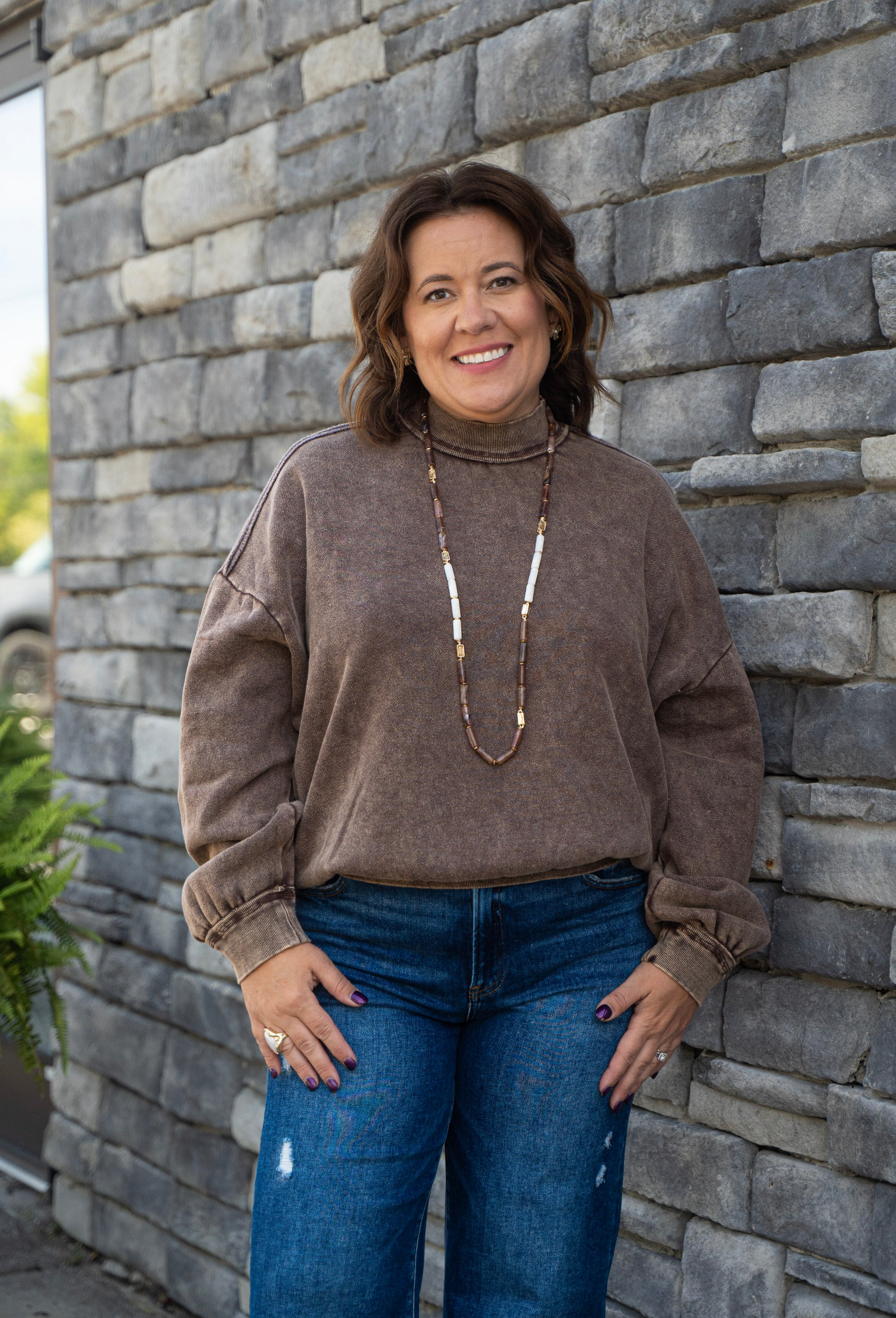 mock neck, neutral, brown, fall fashion