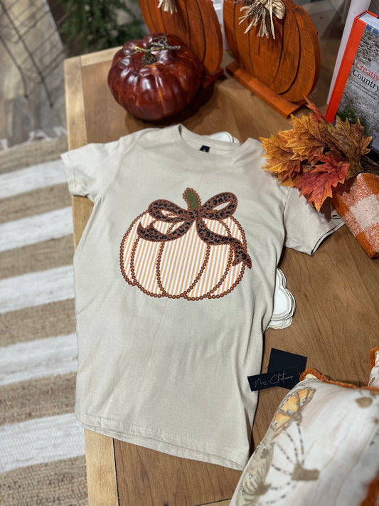 Seersucker Pumpkin Graphic Tee