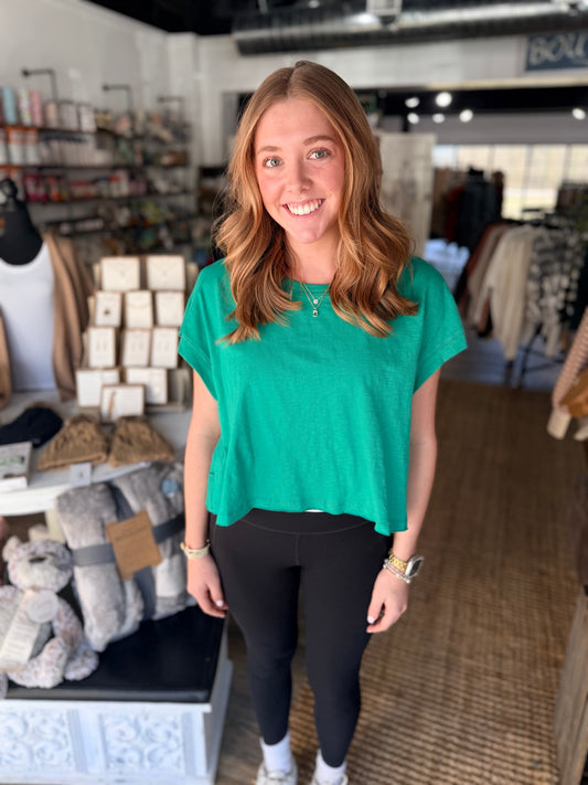 Cotton Slub Open Back Top