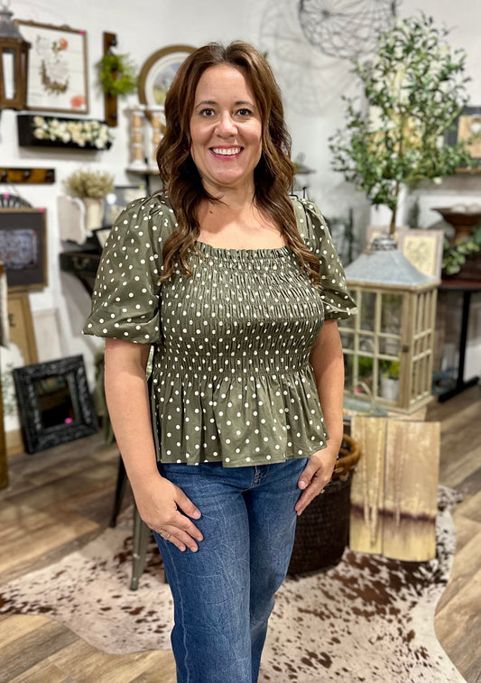 Premium Polkadot Top