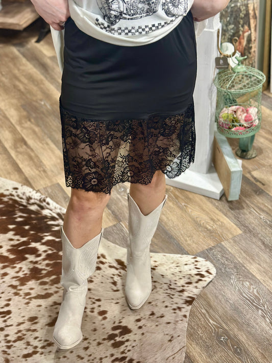 mini skirt extender silk lace 