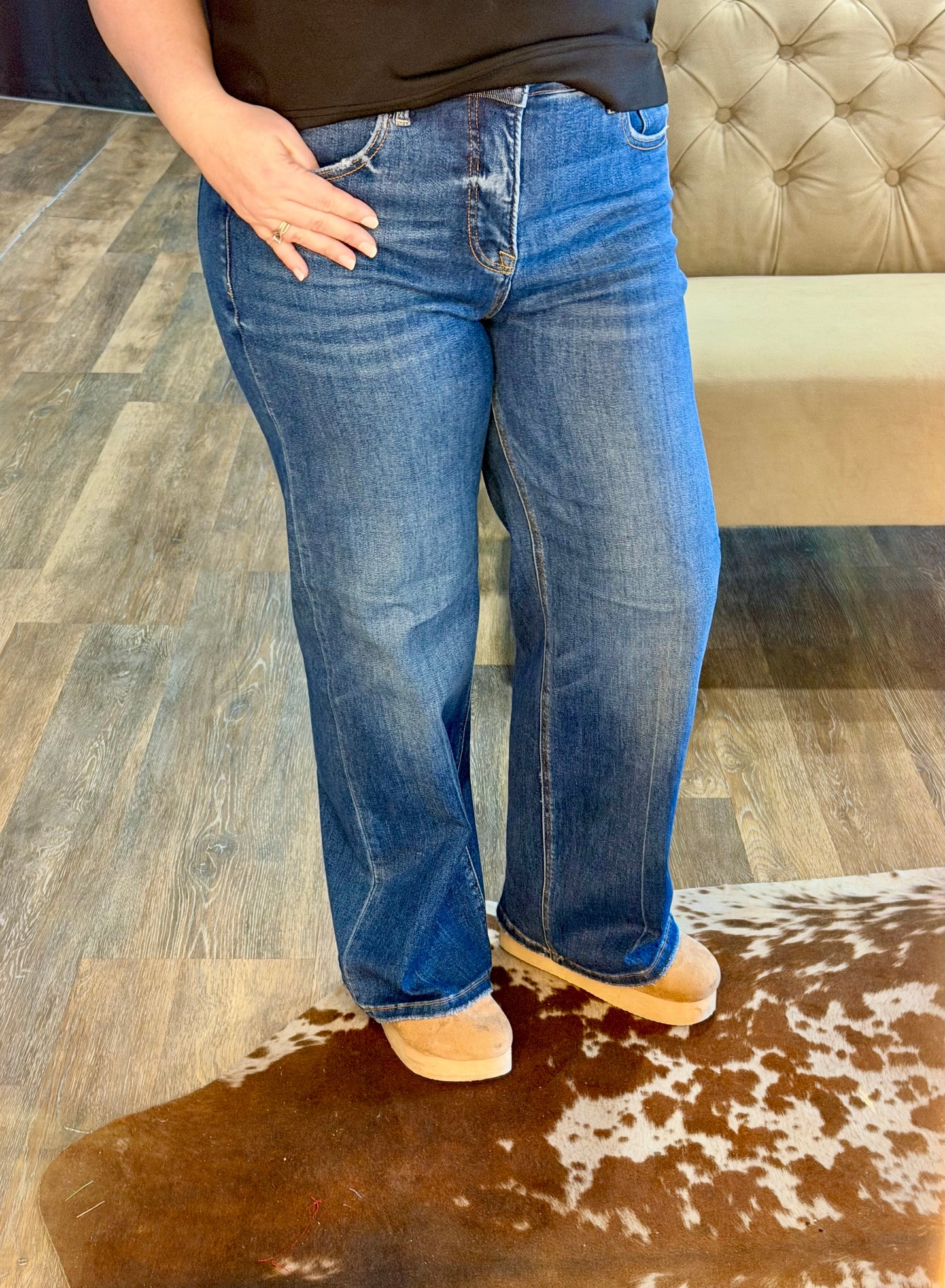 Ankle Creased Jean
