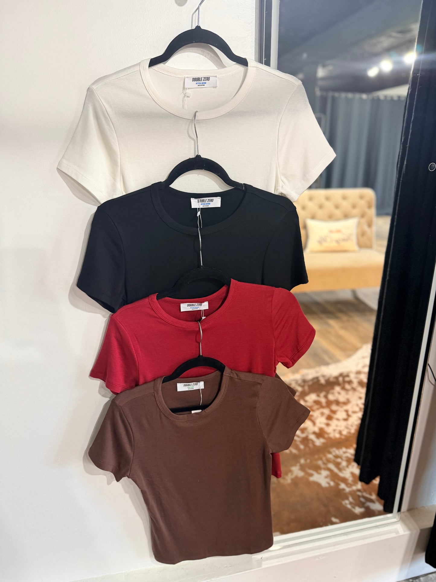 Short Sleeve Crew Neck Top