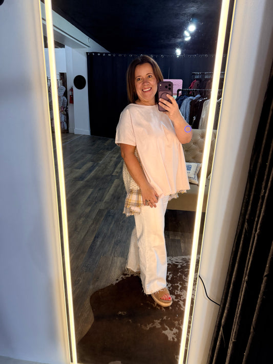 Mixed Print Tunic Top