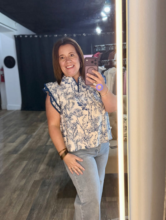 French Flutter Top