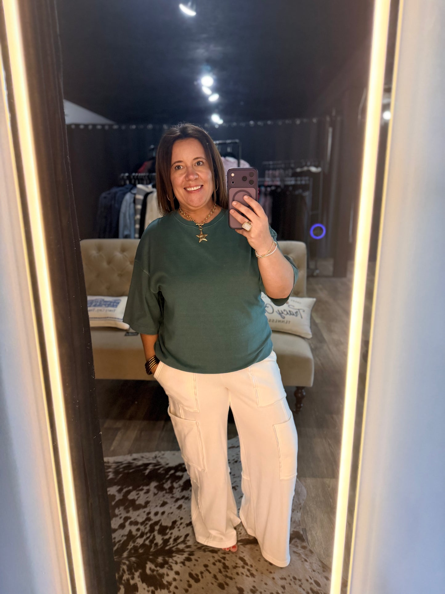 Dyed Half Sleeve Top